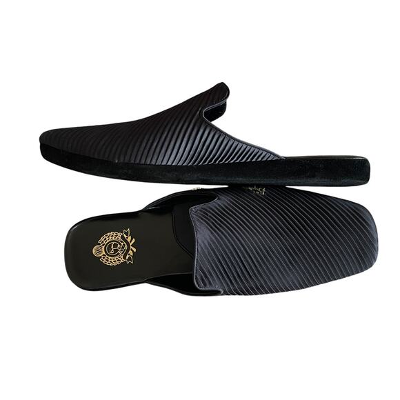 HOUSE OF BIJAN Men\'s Size 11 Black Silk Suede Indoor Luxury Loafers Slippers NEW main image 4